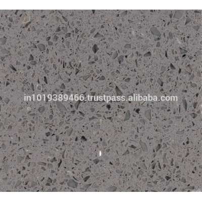 Crystal Light Grey Artificial Quartz Stone Galaxy Grey Quartz Slab